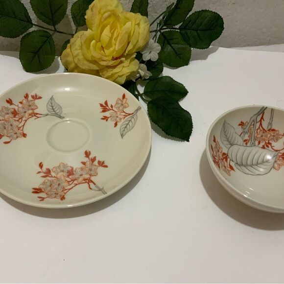 Castleton China Demitasse Cup & Saucer Mandalay Pattern By Ching Chih Yee G4 - Picture 6 of 7